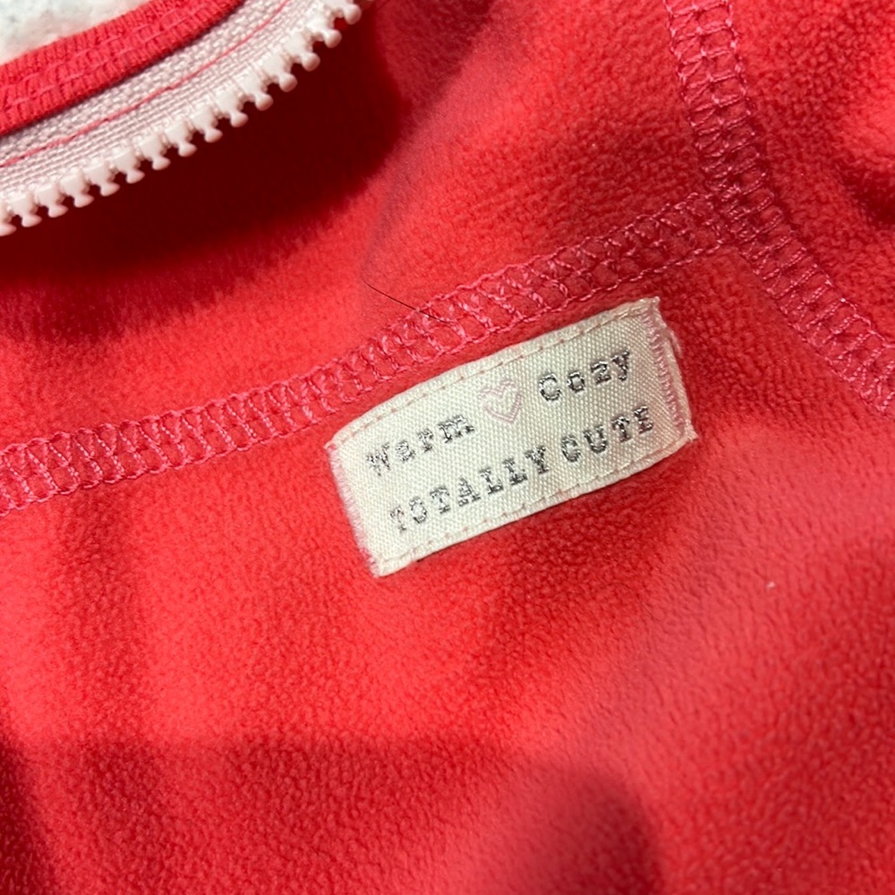🌖 Carters size 6 pink full zip fleece - Picture 3 of 5